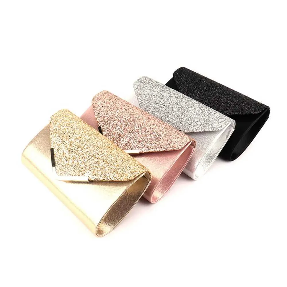 Womens envelope evening chain shoulder bag sparkg banquet ps wallet womens wedding party clutch mini handbag Y241019_voghion.com