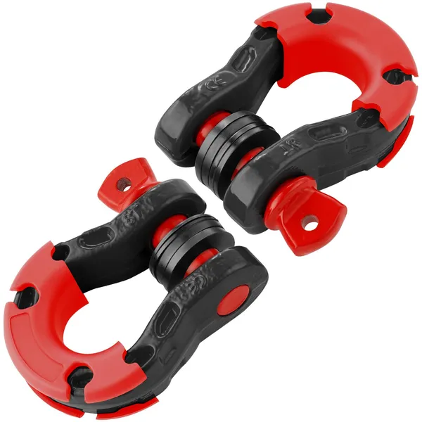 2 Pack 19mm D-Ring Shackle With 22.2mm Screw Pin 30 Ton Break Strength_voghion.com