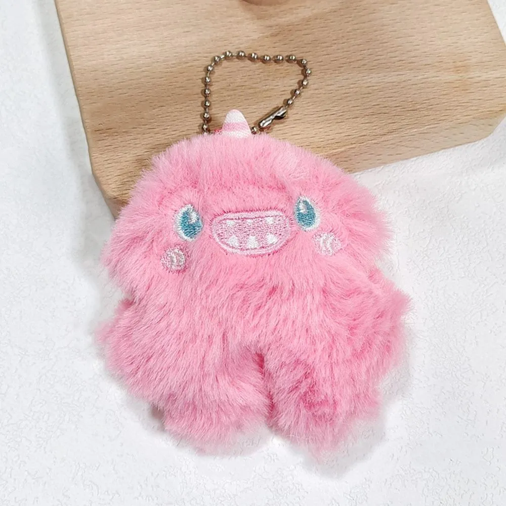 1Pcs Cute Cartoon Fuzzy Plush Phone Key Beaded Keychain For Anti-Lost Chain Hanging Jewelry Bag Accessories_voghion.com