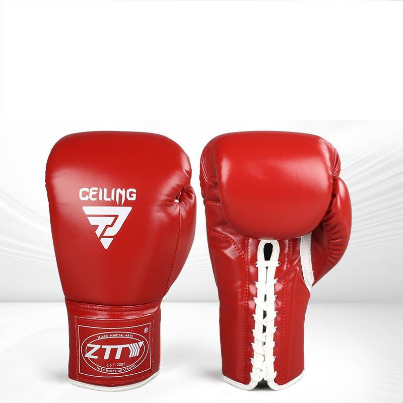 Ceiling Premium PU Leather Boxing Gloves With Lace-Up Closure For Training, Sparring & Martial Arts – 8oz/10oz/12oz/14oz/16oz_voghion.com