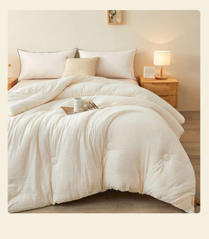 Edredón con núcleo de fibra de soja, fresco y grueso, ideal para primavera, otoño e invierno._voghion.com