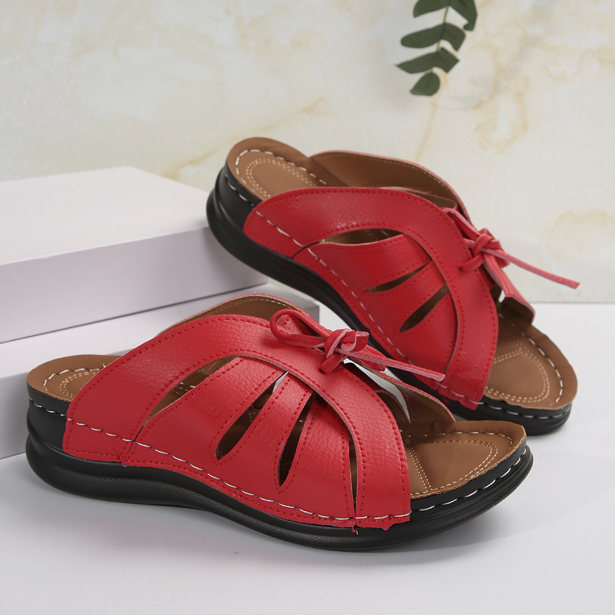 Sandales à talons bas pour femmes, pantoufles élégantes, chaussures à talons, tendance, nouvelle collection été 2024_voghion.com