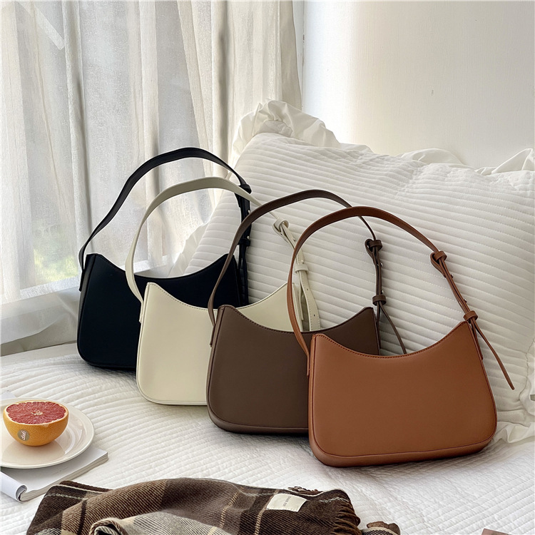 Image of 2023 new Korean bag women's shoulder bag frosted fashion minimalist underarm bag trendy wild handbag