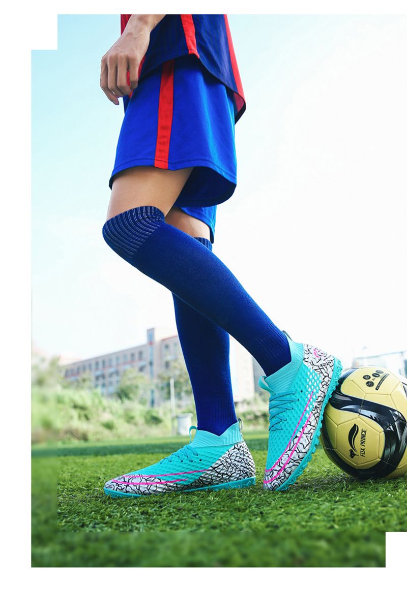 Scarpe da calcio lunghe AG bicolore Yuanyang di grandi dimensioni transfrontaliere, unghie rotte, scarpe da corsa sportive per studenti adulti_voghion.com