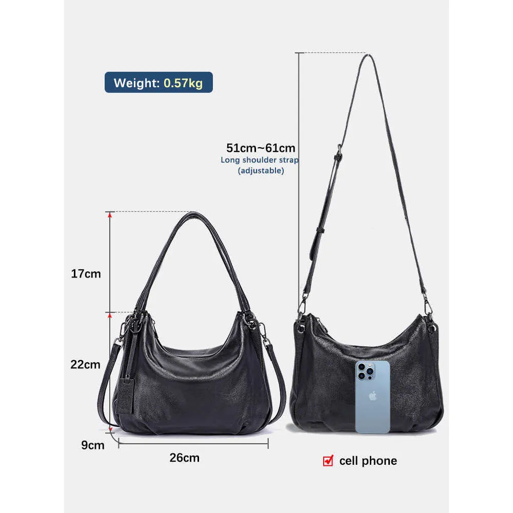 Zency Nero Beige Pelle Morbida Hobo Donna Semplice Casuale Borsa A Mano Con Manico Superiore Borsa A Tracolla Grande Capacità Borsa A Tracolla Media_voghion.com