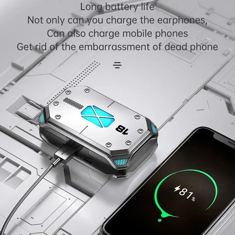 Bluetooth Headphones Wireless Earbuds With Led Digital Display_voghion.com