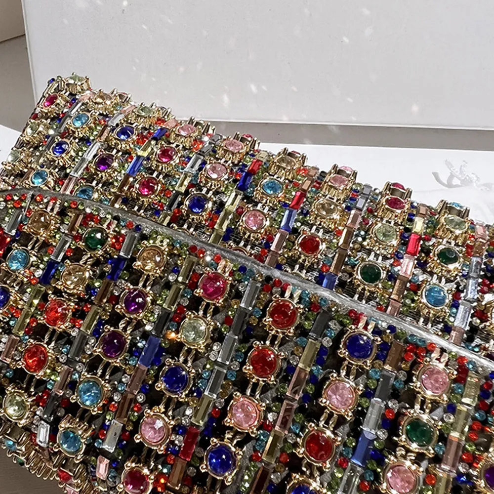 Bling Strass Dames Avondtassen En Handtassen Designer Schoudertas Glanzende Kristallen Clutch Portemonnee_voghion.com