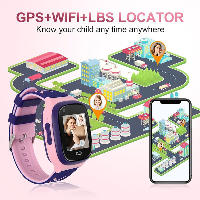 2024 Smart For Kid 4G Sim Card Video Call SOS GPS Location Student Watch for Children Boy Girl Smartwatch_voghion.com