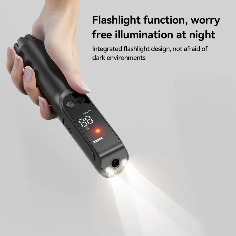 Kontaktloses Alkoholtestgerät, hochpräzises Atemalkoholmessgerät mit großem HD-Display, LED-Anzeige, Taschenlampenfunktion, tragbar_voghion.com