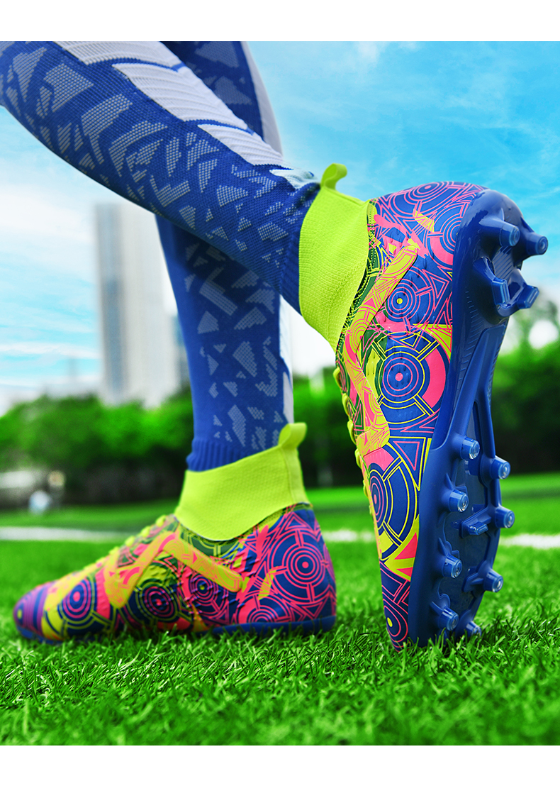 Sapatos de futebol ao ar livre Tênis masculinos Botas de futebol Adolescentes Adultos Crianças Chuteiras Antiderrapantes Ultraleve Unissex Turf Futsal_voghion.com