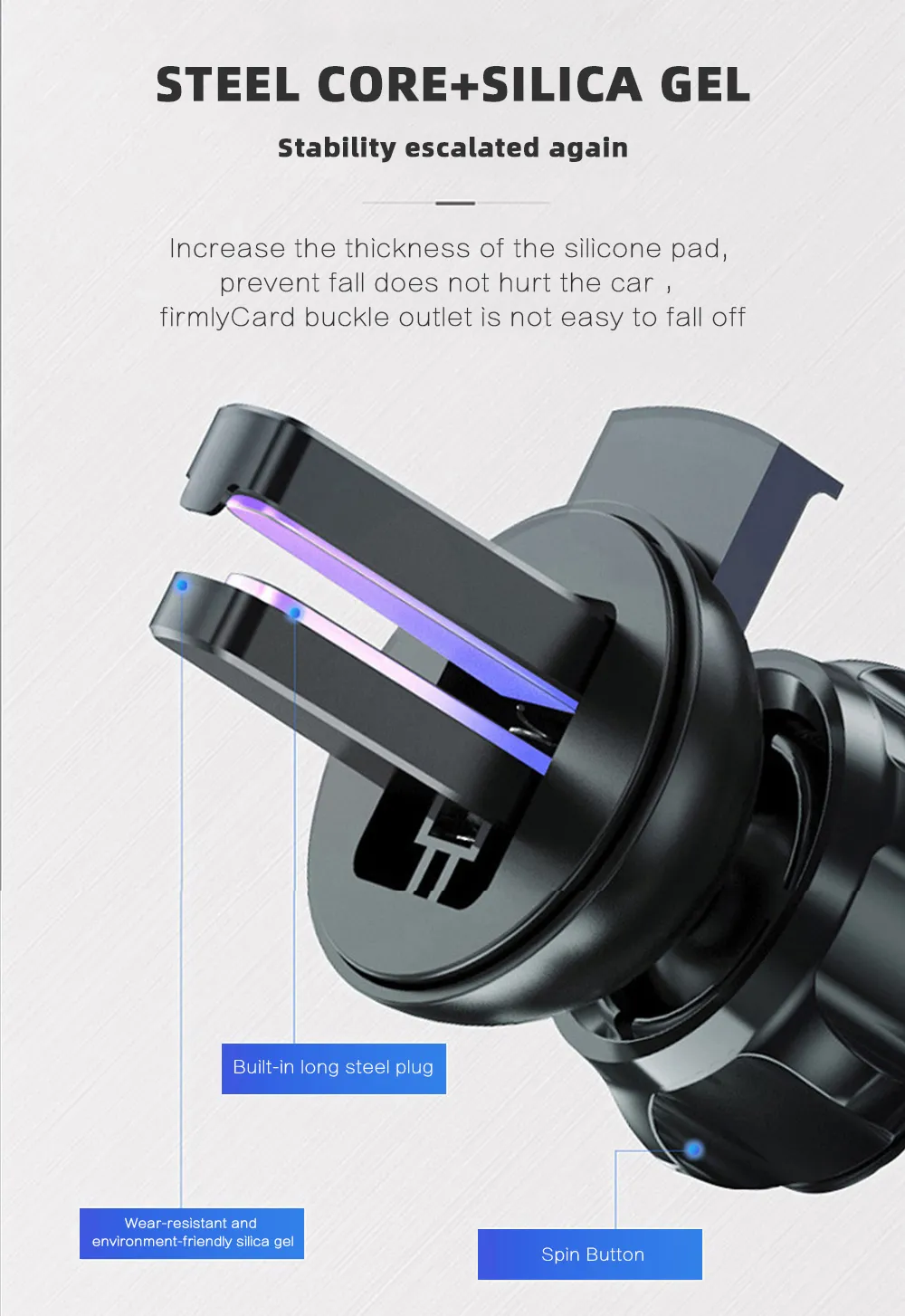 S11 10W Qi Wireless Charging Stand Charger Auto Infrared Sensor LED Mobile Phone Holder In Car Mount Air Vent_voghion.com