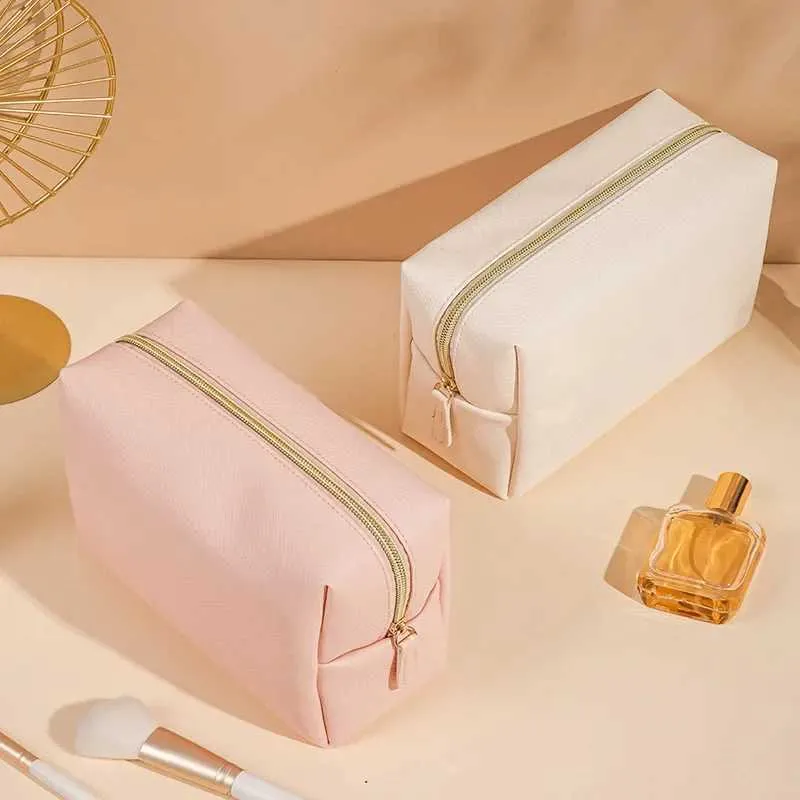 Trousse de maquillage de voyage portable de grande capacité pour femmes et filles, organisateurs de salle de bain, compartiments de rangement pour femmes Ins Ne_voghion.com