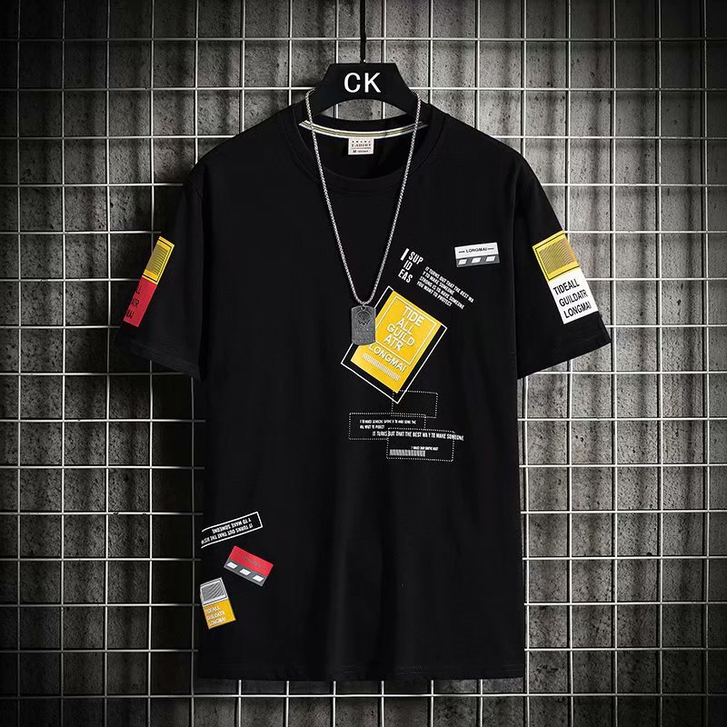 Men's Clothing  one-piece wholesale short-sleeved T-shirt men's summer 2022 summer new trend ins half-sleeved trendy brand super_voghion.com