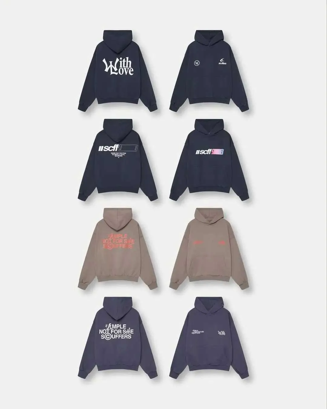 Erkek Kapşonlu Sweatshirtler Scuffer High Strt Büyük Boy Sweatshirt Çöp Kadın Haruku Kapşonlu Gotik T241112_voghion.com