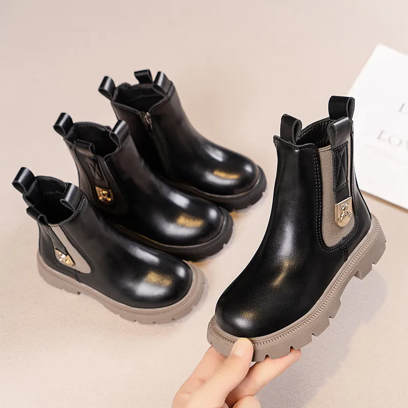 Dekliški otroški čevlji, jesenska moda, malčki, britanski otroški zimski topli, vodoodporni, gležnjarji Happysteps za fante, velikosti_voghion.com