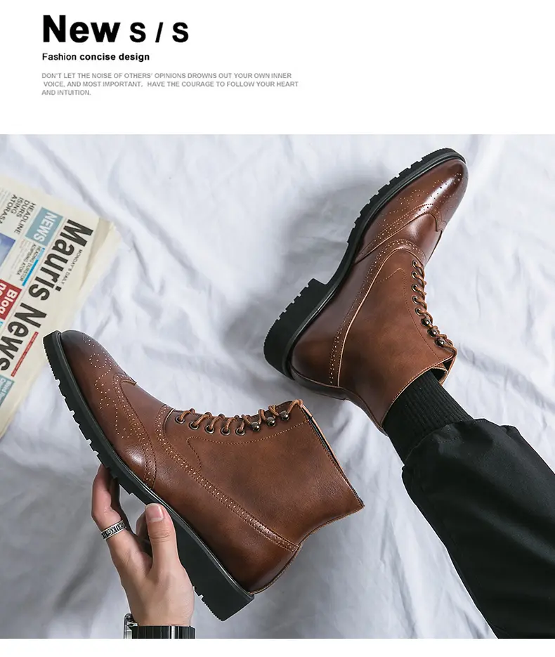 Chaussures de sport antidérapantes pour hommes, chaussures décontractées à plateforme rehaussante, chaussures tendance pour papa_voghion.com