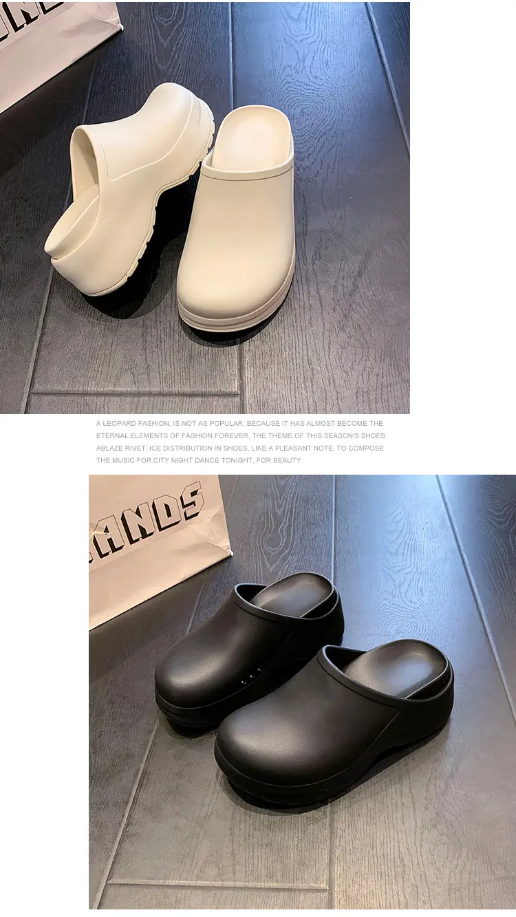 Women's Double Layer Thick Soled Mules Arch Support Slippers_voghion.com