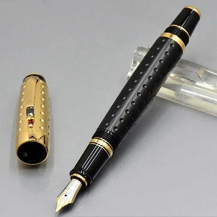 wholesale Wholesale Top High Quality Writing Pen Golden Silver Wave Point Design Rollerball Fountain Pens Office School Supplies With Diamond And_voghion.com