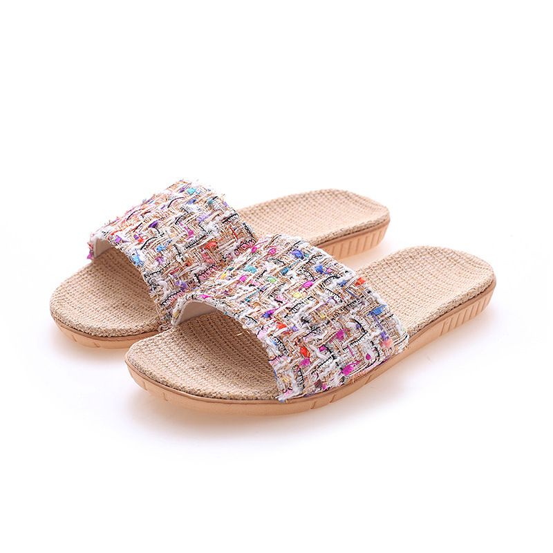 Sommer Indoor Atmungsaktive Xinjiang Baumwolle Kinder, Kleiner Stil, Vier Jahreszeiten Offene Zehen Boden Leinen Hausschuhe Für_voghion.com