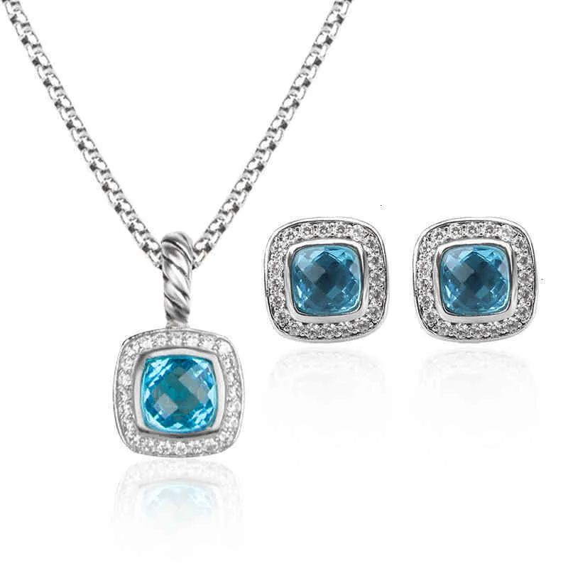 și cercei colier la modă set granat designer bijuterii cu diamante Stud femei nuntă petrecere_voghion.com