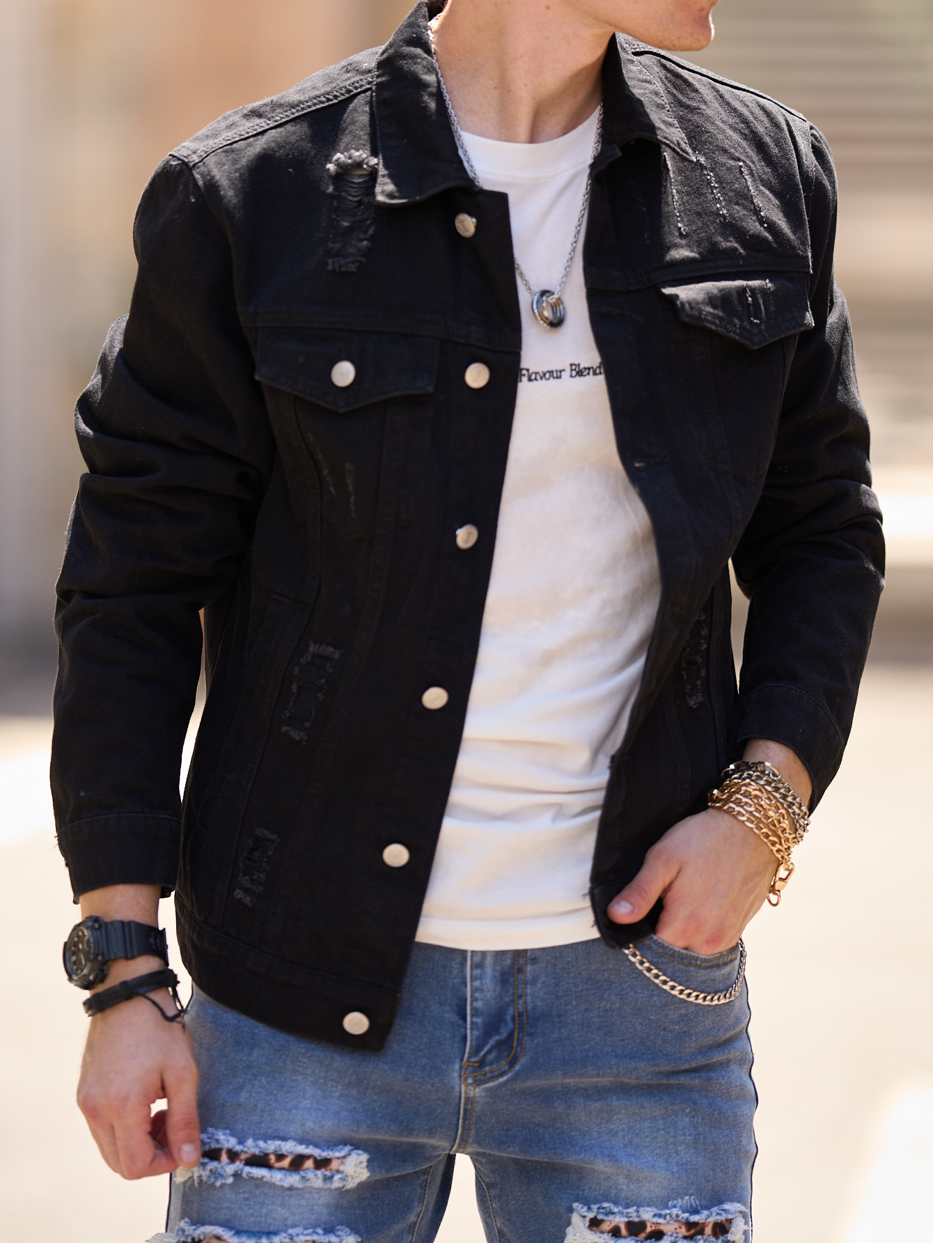 Giacche casual da uomo europee e americane, nuove giacche in denim strappato alla moda e slim per la primavera e l'autunno 2023_voghion.com