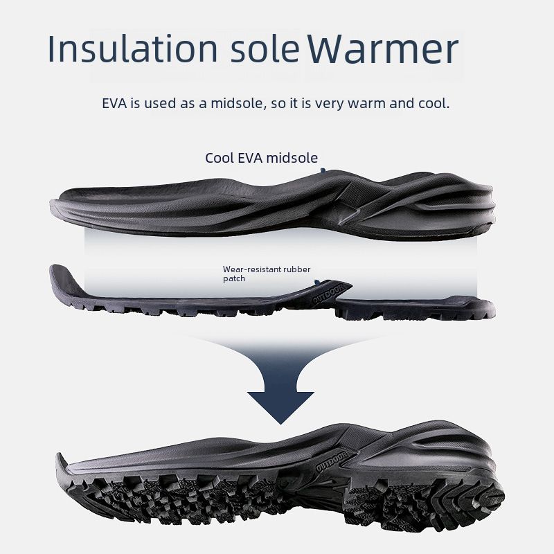 Botas de neve de cano alto antiderrapantes para esportes ao ar livre masculinos de inverno_voghion.com