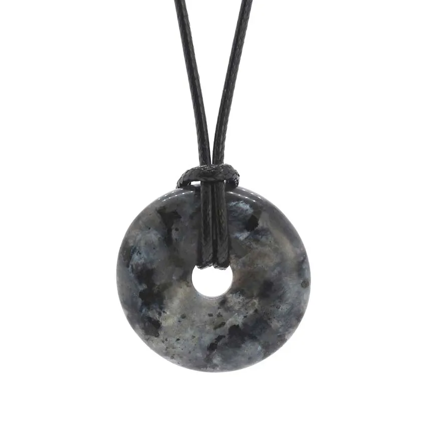 Colliers pendentifs KFT 30 mm Cercle Donut Naturel Guérison Cristal Quartz Collier Lapis Lazuli Opale Pierre Amulette Porte-Bonheur_voghion.com