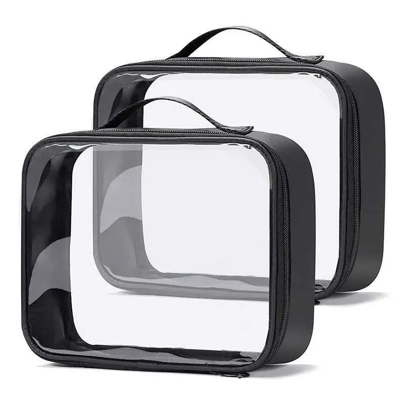 Organizzatore per cosmetici da viaggio portatile, trasparente, impermeabile, grande capacità, borsa da donna per il trucco._voghion.com