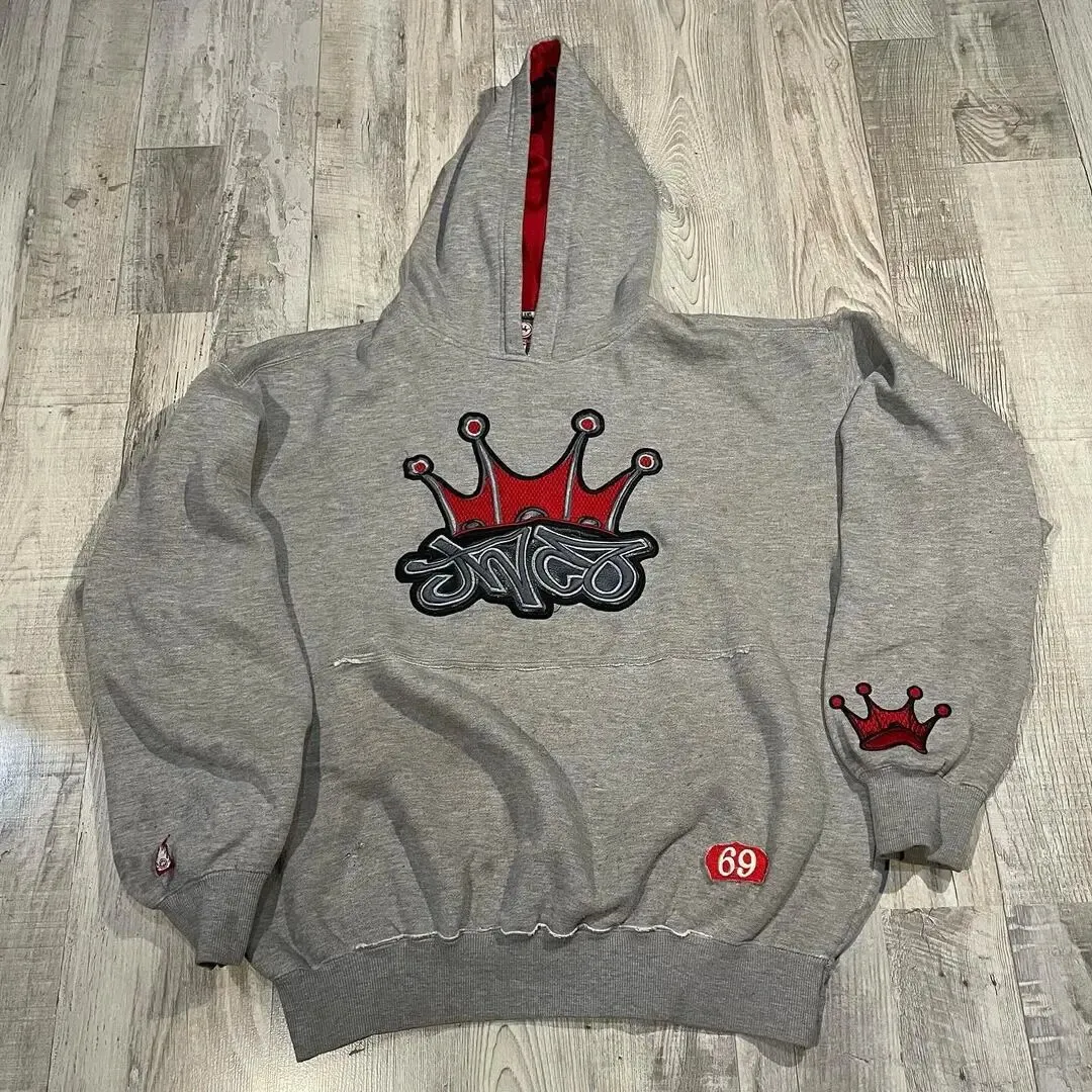 Men's Hoodies Sweatshirts Brand Hip Hop Retro JNCO Pattern Hoodie Mens Y2K Street Punk Rock Fashion Joker Sports_voghion.com