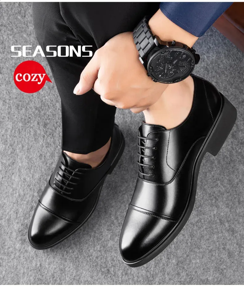 Größer werdende Schuhe für Männer, die größer werden, 6 cm, unsichtbare Einlegesohle für den täglichen Gebrauch, erhöhte Hochzeits-Oxfords für Herren_voghion.com