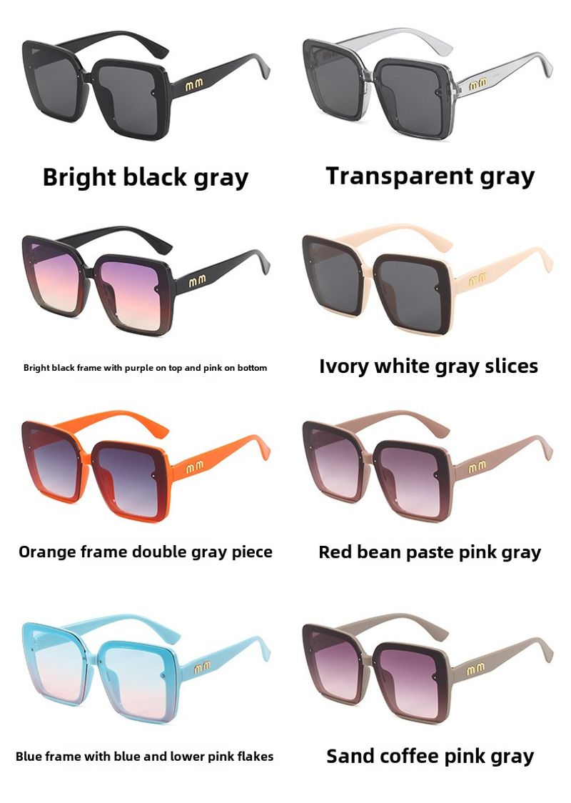 Neue modische Sonnenbrille mit großem Rahmen für vielseitige Straßenfotografie im Damentrend, kleine und hochwertige Sonnenbrillen_voghion.com