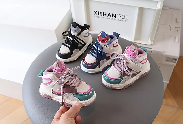 Scarpe da ginnastica firmate per ragazzi, scarpe casual per bambini, moda per ragazze, antiscivolo, calzature sportive Littlesprouts, invernali, calde, nuove, da corsa_voghion.com
