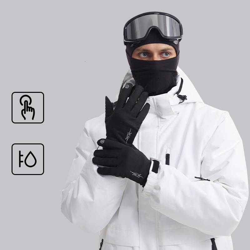 Ski Gloves Outdoor Autumn And Winter Men's And Women's Running Sports Cycling Gloves Non Slip Warm Touch Screen Ski Liner Windproof Gloves