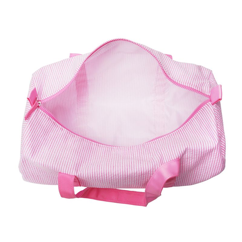 Domier Seersucker Baumwolle Reisetasche Gepäcktasche tragbare Zylindertasche Acryl Kunststoff Zahn Reißverschluss_voghion.com