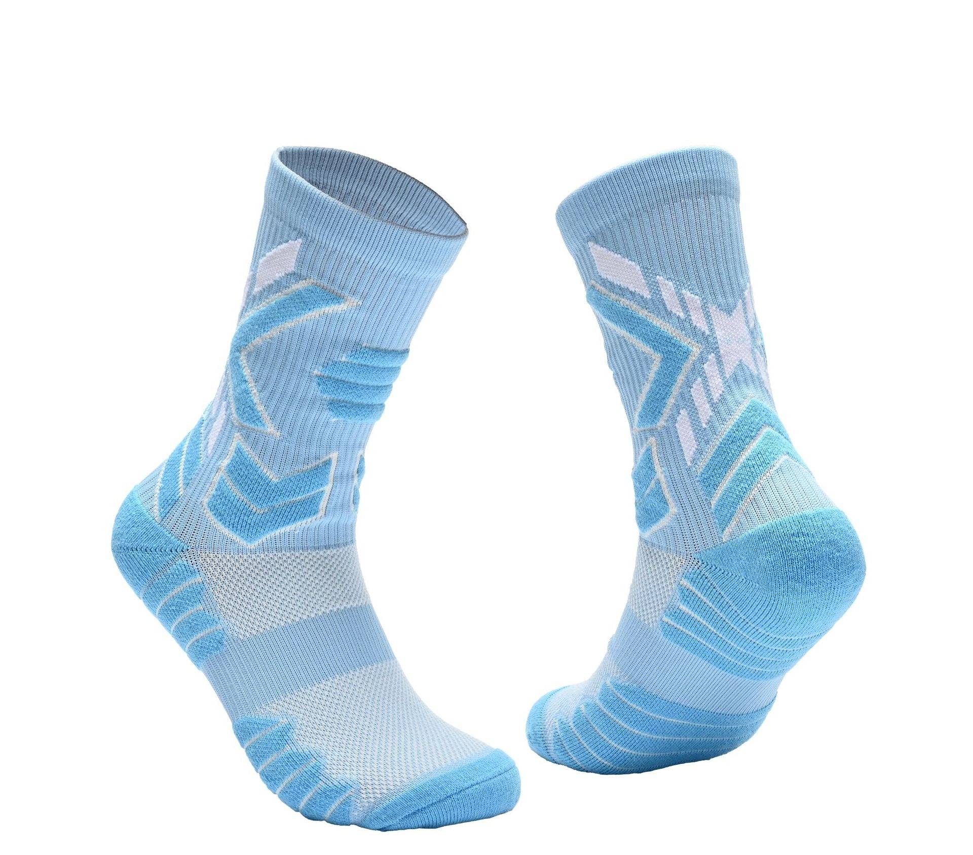 Breathable Cushioned Football Socks For Men & Youth - Moisture-Wicking Training Socks For Soccer, Basketball - White, Black, Red, Neon Green, Orange_voghion.com