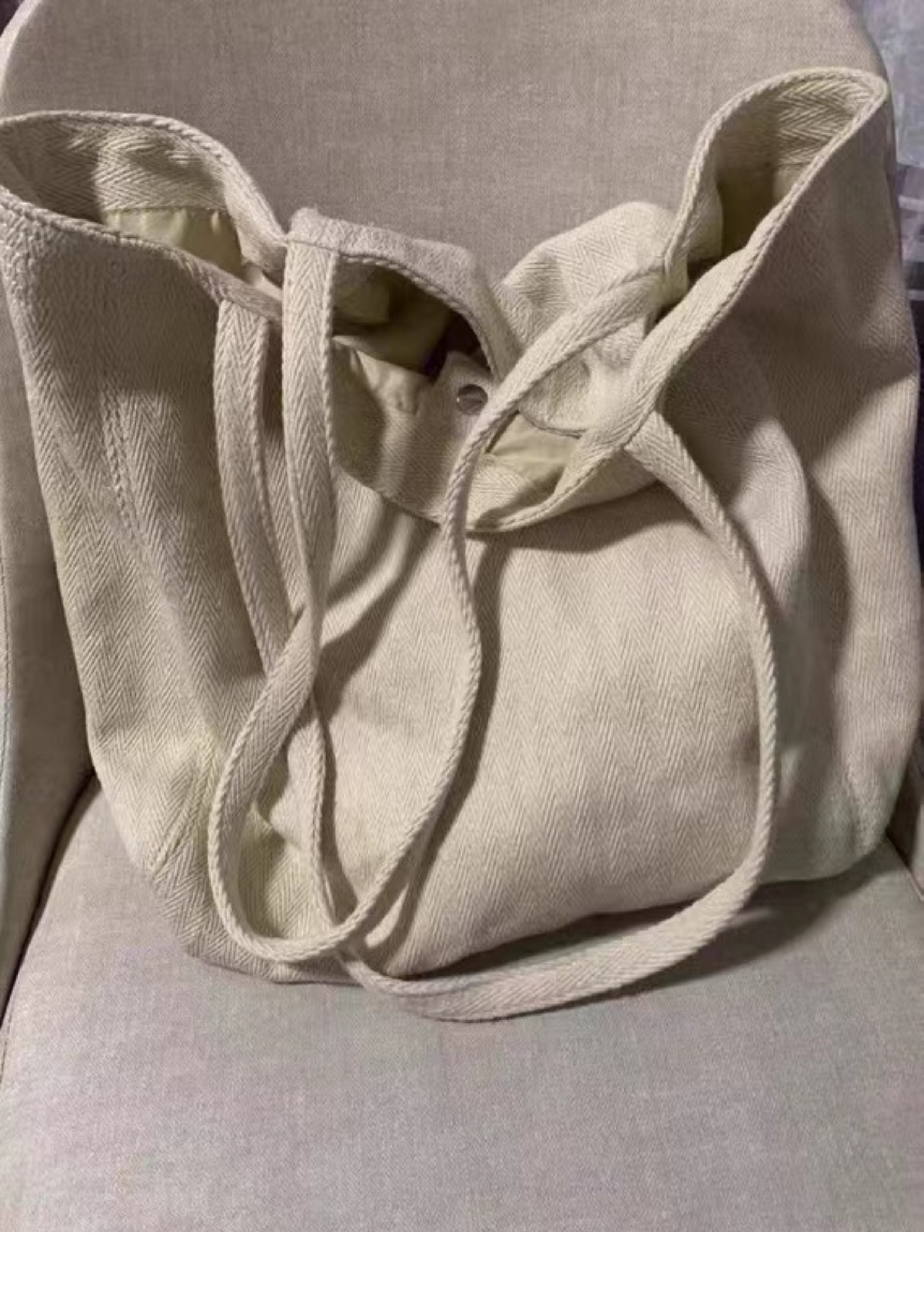 2024 New Handheld Single Simple Commuting Canvas Women's Twill Tote Casual Korean Edition Large Capacity Shoulder Bag_voghion.com