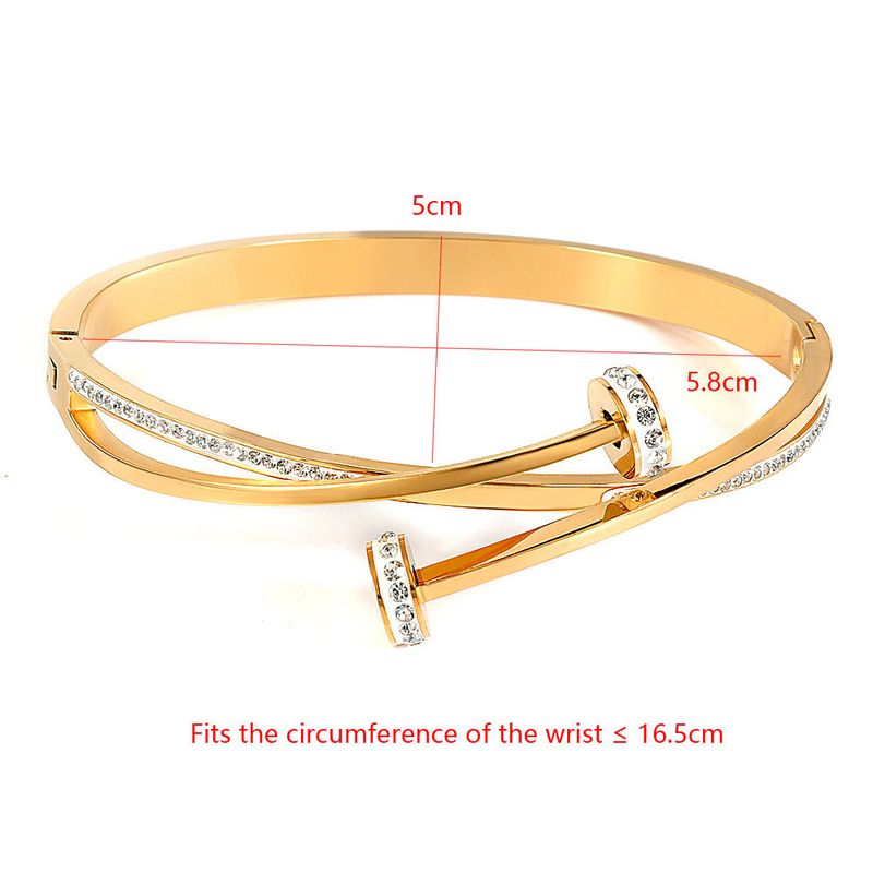 Bracciale unisex in acciaio inossidabile con chiodi a grana semplice e mattone, multiplo_voghion.com