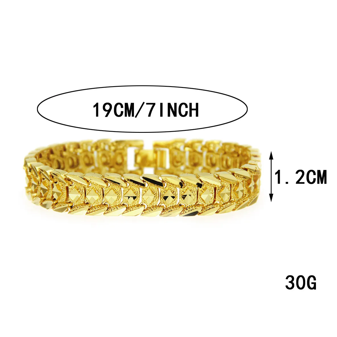 New Fashion 12MM Guys Gold Plated Vintage Wide Snake Chain Mens Bracelet Wristband Hip Hop Rapper Jewelry Birthday Gifts_voghion.com