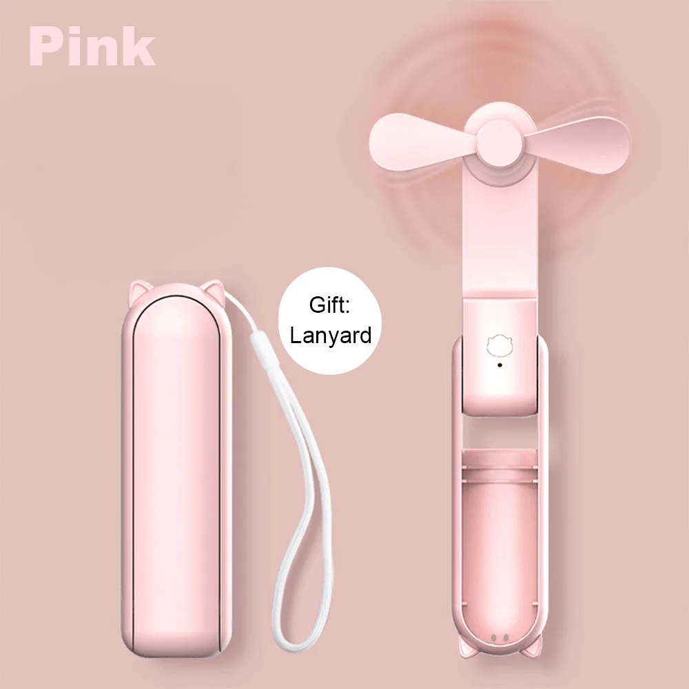 Handheld Mini Fan Portable Rechargeable Folding Pocket Fan_voghion.com