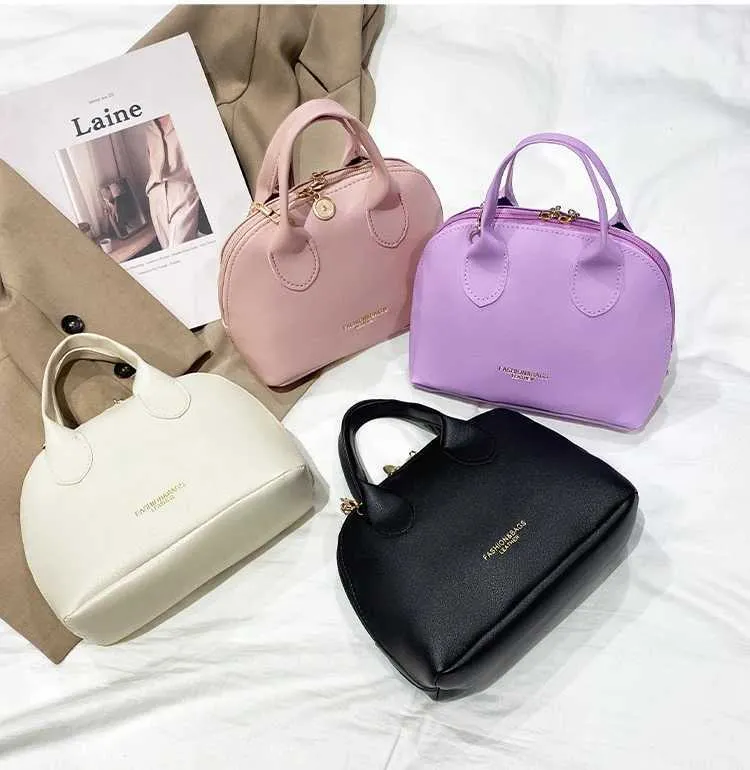 Mode Frauen Schulter Designer Shell Damen Handtasche große Kapazität Umhängetaschen Vintage PU Leder Totes_voghion.com