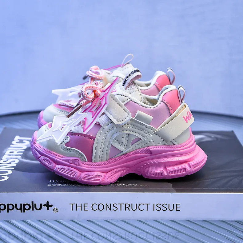 Scarpe da ginnastica casual eleganti per bambini a forma di stella Decos, comode e antiscivolo, da jogging per bambini, Littlesprouts per ragazze_voghion.com