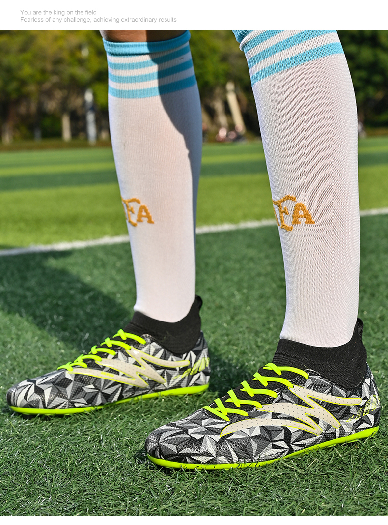 Nieuwe professionele voetbalschoenen lange spikes enkel voetbalschoenen FG antislip ultralichte heren ademende buitensport_voghion.com