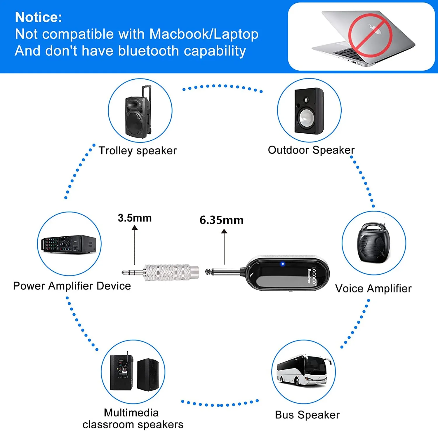 XIAOKOA LOCOCO UHF Wireless Mic System mat LED Digital Display165 ft Range Mikrofon fir Voice Amplifier_voghion.com
