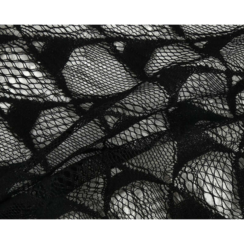 Novo com malha oca sem elástico para mulheres e vestidos, tecido de renda de malha para vestidos de noiva_voghion.com