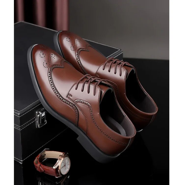 Neue Business-Kleidung Leder Mode British Block Große Herren Schnürschuhe Derby Schuhe 48_voghion.com