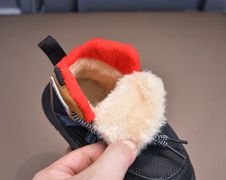 Caldi stivali da neve per bambini da 1 a 8 anni, alla moda, per bambini e bambine, in cotone, con tacco alto, taglie 21 - 30_voghion.com