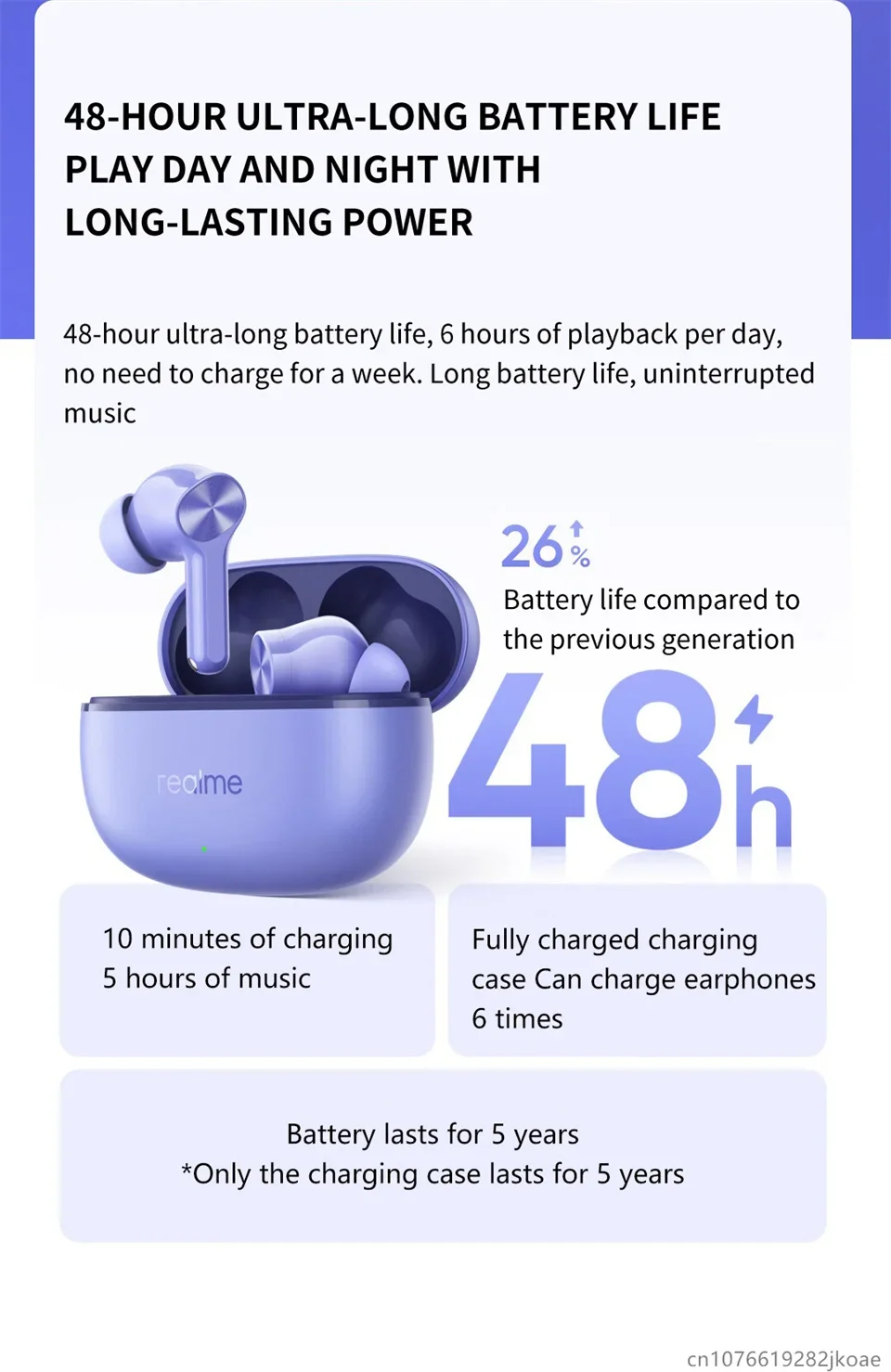 Realme Buds T200 Lite Bluetooth Wireless Headphones Hifi Stereo_voghion.com