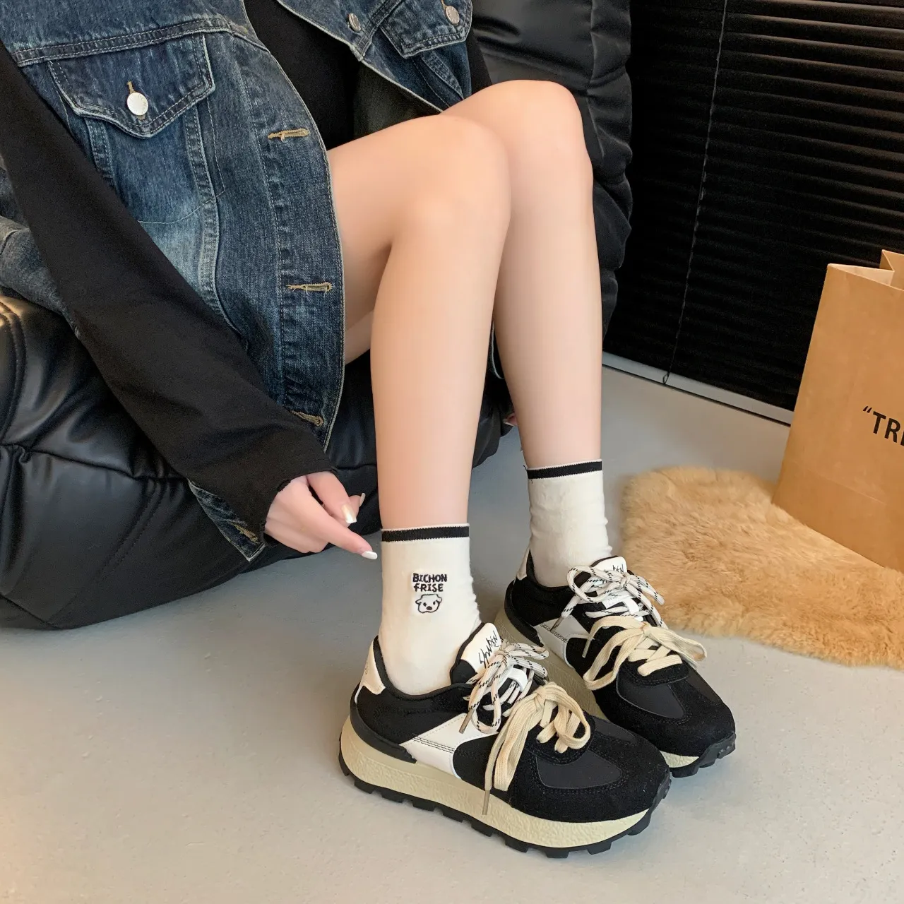 Height Increasing Running Shoes For Women Thick Sole Trainers_voghion.com