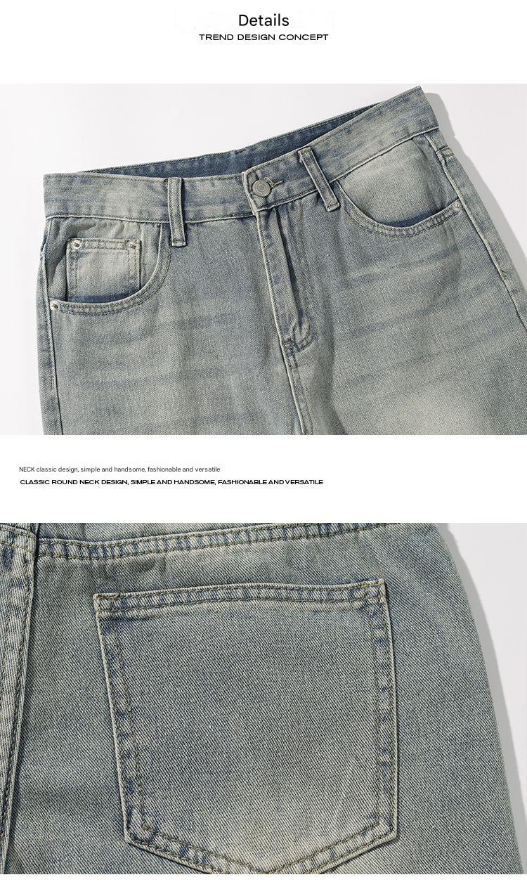 Herrenbekleidung ​​Herren-Bootcut-Jeans in Weiß – Lightning Wash & Embroidery Denim (Artisan Edition)​​_voghion.com
