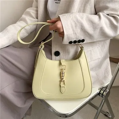 Women's Shoulder Bag Solid Colour Fashion Messenger Handbag_voghion.com